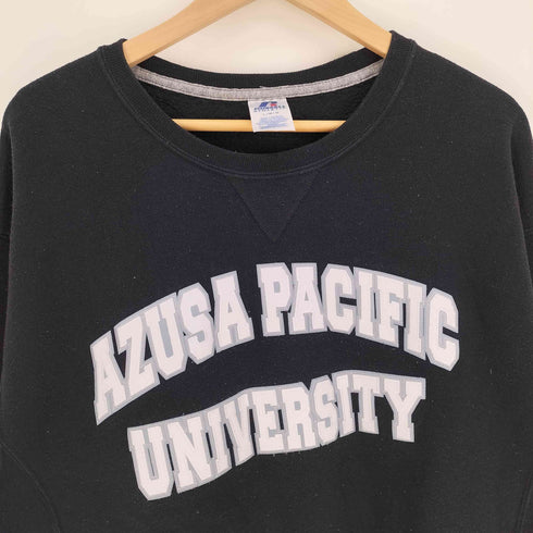 ラッセルアスレチック RUSSELL ATHLETIC 90S カレッジロゴ 前Vガゼット クルーネック スウェット メンズ import:L